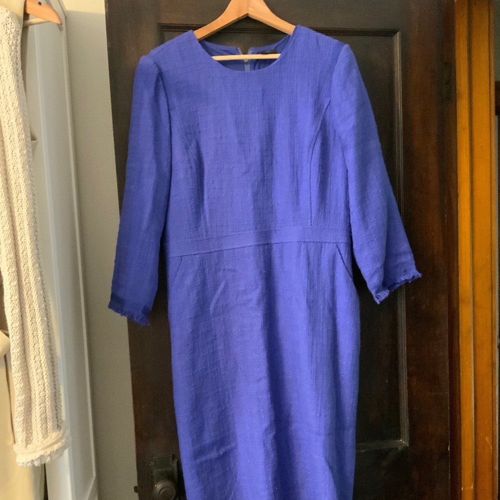 J. Crew Purple Tweed Dress 16 NWT